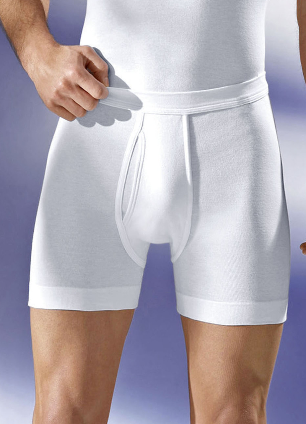 Schiesser Unterhose aus Feinripp mit Eingriff, weiß, Weiss, Größe 5 von Schiesser