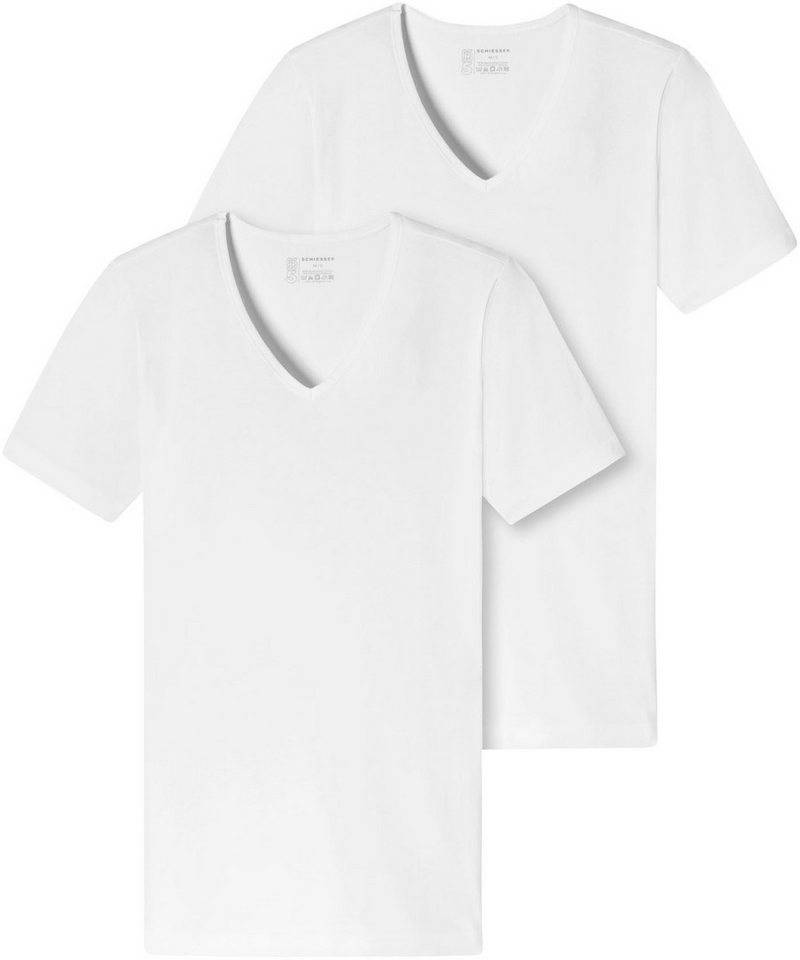 Schiesser V-Shirt "95/5" (2er-Pack) mit tiefem V-Ausschnitt von Schiesser
