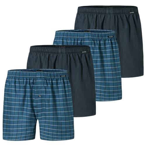 Schiesser - Web - Boxershorts - 4er Pack (5 Dunkelblau/blau) von Schiesser