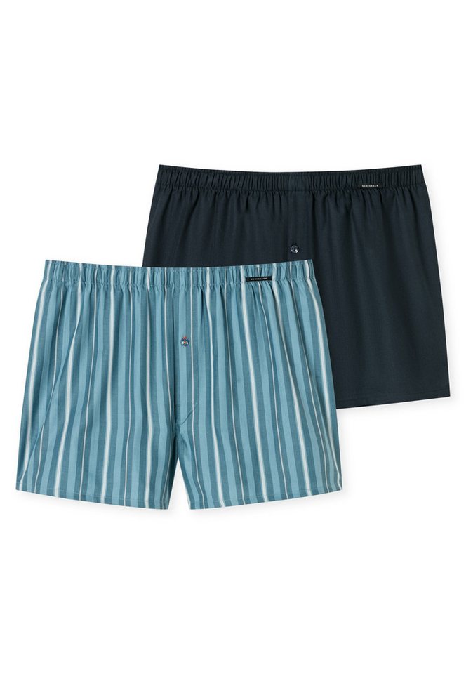 Schiesser Webboxer "Boxershorts Multipacks" (2er-Pack) mit funktionaler Knopfleiste und sichtbarem Knopf von Schiesser