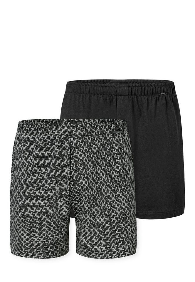 Schiesser Weiter Boxer Boxershorts Multipacks (2er Pack) ideal als Geschenk, mit Eingriff von Schiesser
