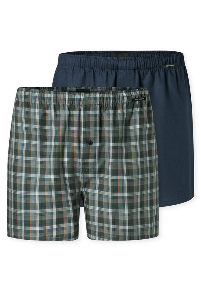 Schiesser Weiter Boxer Boxershorts Multipacks (2er Pack) mit Eingriff, Knopf von Schiesser