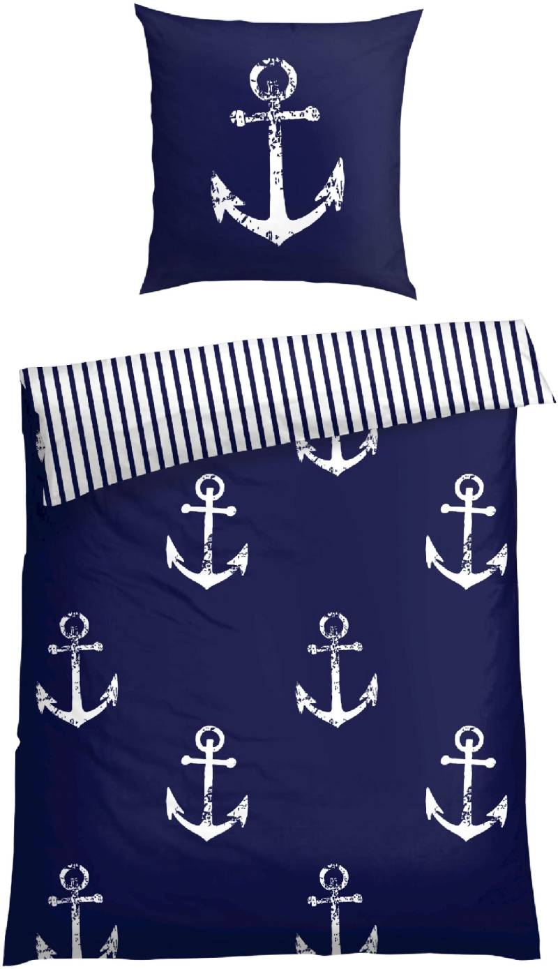 Schiesser Bettwäsche "Marina, maritime Momente in frischer Farbkombination" 2 Stk. tlg. MADE IN GREEN by OEKO-TEX von Schiesser