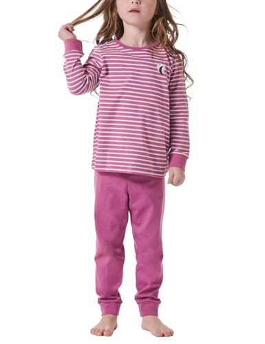 Schiesser Mädchen Schlafanzug Lang - 100% Organic Bio Baumwolle Größe 92 Bis 140 Pyjamaset, Malve_181814, 92 EU von Schiesser
