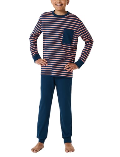 Schiesser Jungen Schlafanzug Set lang - 100% Organic Bio Baumwolle - Größe 140 bis 176, orange_181996, 152 Schiesser Jungen Schlafanzug Set lang - 100% Organic Bio Baumwolle - Größe 140 bis 176, orange_181996, 152 von Schiesser
