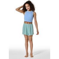 Schlafanzug kurz Doppelripp Streifen aquarium - Nightwear 176 von Schiesser