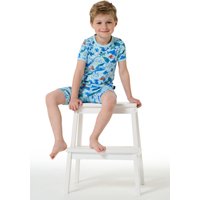 Schlafanzug kurz Meerestiere multicolor - Boys World 98 von Schiesser