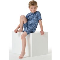 Schlafanzug kurz Palmen multicolor - Natural Love 116 von Schiesser