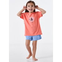 Schlafanzug kurz rot - Casual World 116 von Schiesser