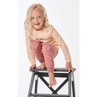 Schlafanzug lang Bündchen Animal Print lachts - Kids Nightwear 140 von Schiesser
