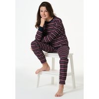 Schlafanzug lang Bündchen nachtblau gemustert - Family 140 von Schiesser