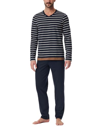 Schiesser Herren Schlafanzug Lang - Casual Nightwear Pyjamaset 181928,Nachtblau_181928,50 Schiesser Herren Schlafanzug Lang - Casual Nightwear Pyjamaset 181928,Nachtblau_181928,50 von Schiesser