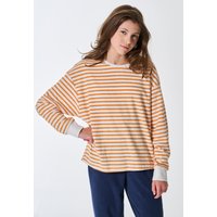 Schlafanzug lang Frottee Bündchen Ringel multicolor - Nightwear 164 von Schiesser