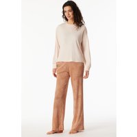 Schlafanzug lang Interlock champagner - Modern Nightwear 38 von Schiesser