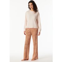Schlafanzug lang Interlock champagner - Modern Nightwear 48 von Schiesser