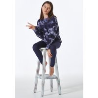 Schlafanzug lang Plüsch-Shirt Leggings nachtblau - Nightwear 140 von Schiesser