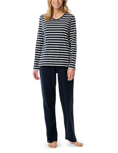 Schiesser Damen Casual Essentials Pyjamaset, Nachtblau_181756, 44 EU von Schiesser