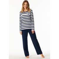 Schlafanzug lang Streifen admiral - SCHIESSER 150 Years 38 von Schiesser