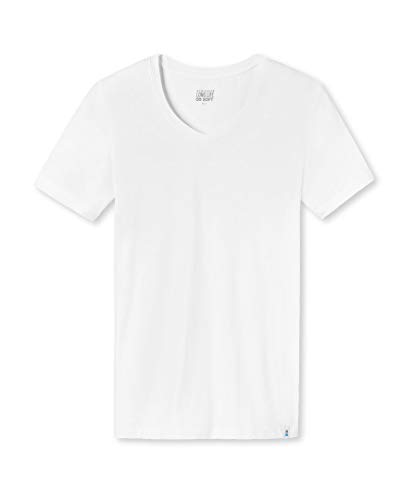 Schiesser Herren Unterhemd Shirt Kurzarm 1/2 Rundhals - 164233, Größe Herren:5, Farbe:Weiss von Schiesser