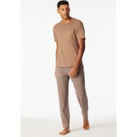 Shirt kurzarm Sweat-Qualität nougat - Mix+Relax 56 von Schiesser