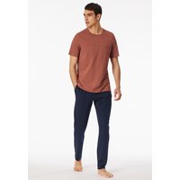 Shirt kurzarm Sweat-Qualität terracotta - Mix+Relax 48 von Schiesser