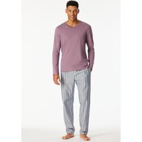 Shirt langarm V-Ausschnitt lila - Mix+Relax 56 von Schiesser