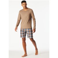 Shirt langarm V-Ausschnitt nougat - Mix+Relax 56 von Schiesser