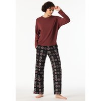 Shirt langarm burgund - Mix+Relax 40 von Schiesser