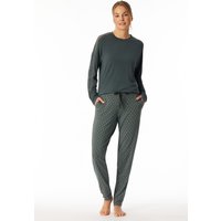 Shirt langarm dunkelgrün - Mix+Relax 36 von Schiesser
