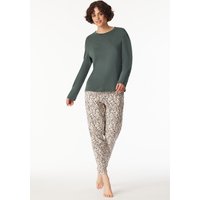 Shirt langarm rundhals dunkelgrün - Mix+Relax 36 von Schiesser