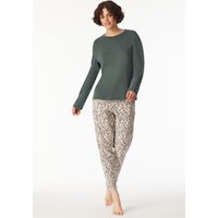 Shirt langarm rundhals dunkelgrün - Mix+Relax 38 von Schiesser