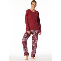Shirt langarm rundhals dunkelrot - Mix+Relax 38 von Schiesser