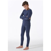 Shirt langarm unisex dunkelblau - Active 176 von Schiesser