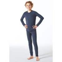 Shirt langarm unisex wärmend jeansblau - Thermo 98 von Schiesser