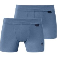 Shorts 2er-Pack jeansblau - Fine Rib 140 von Schiesser