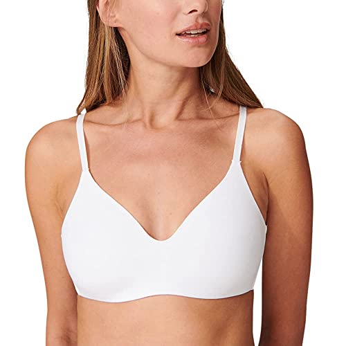 Schiesser Damen 2 Pack Spacer Mit Schale Bio Baumwolle 95/5 Organic BH-Träger, Weiß_175999, 70B EU von Schiesser
