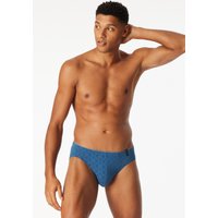 Supermini Slip gemustert blau - Long Life Soft 4 von Schiesser