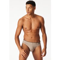 Supermini Slip nougat gestreift - Long Life Soft 6 von Schiesser
