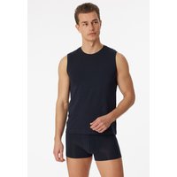 Tank Top modische Schnittform blauschwarz - Long Life Soft 8 von Schiesser