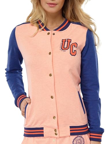 Uncover by Schiesser Damen College Jacket Sweatshirt, Gelb (apricot-Mel. 611), 34 (Herstellergröße: XS) von Uncover by Schiesser