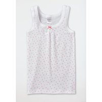 Unterhemd weiß mit rosafarbenen Tupfen - Original Classics 92 von Schiesser