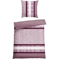 Wende-Bettwäsche zweiteilig Renforcé mauve gemustert - SCHIESSER Home 135*200 von Schiesser
