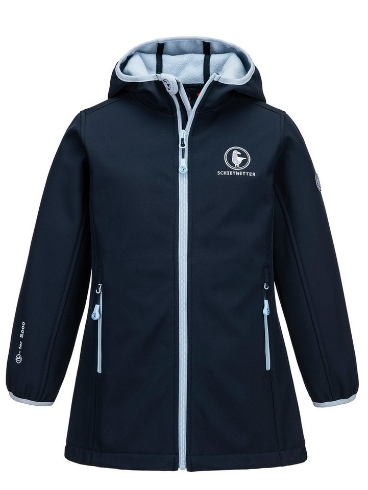 Schietwetter Funktionsjacke Mädchen, Unisex Kinder Lange Softshelljacke "Mila" von Schietwetter