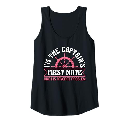 Damen Im The Captains First Mate and His Favorite Problem Tank Top von Schiff Erster Offizier Design Idee