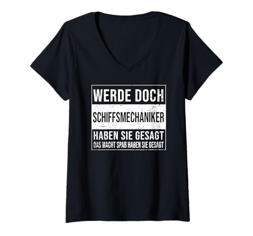 Damen Motorenwärter Geburtstag lustiges Schiffsmechaniker T-Shirt mit V-Ausschnitt Damen Motorenwärter Geburtstag lustiges Schiffsmechaniker T-Shirt mit V-Ausschnitt von Schiffsmechaniker Zubehör Geschenke Geburtstag