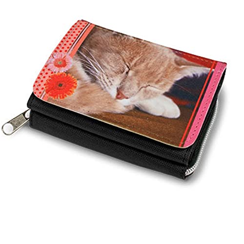 Geldbörse oder Geldbeutel mit Foto und Text selbst gestalten für Herren und Damen Magnetverschlussr Robustes Kunstleder Brieftasche Kinder-Portemonnaie mit Cover-Aufdruck | Portmonee von Schilderfeuerwehr