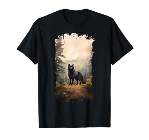 Schipperke Mountain Paw Design Hund Mama Papa T-Shirt von Schipperke Dog Lovers