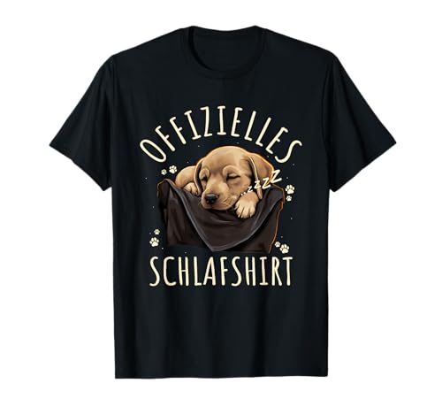 Labrador Offizielles Schlafshirt Herren Damen Pyjama T-Shirt von Schlaf Outfit Pyjama Morgenmuffel Langschläfer