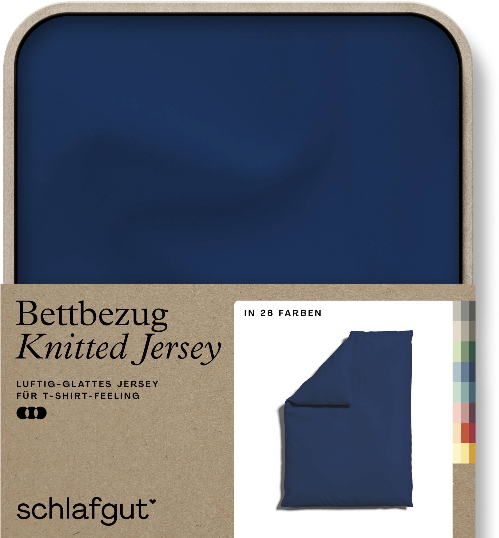 Schlafgut Bettbezug "Knitted Jersey uni, aus Bio-Baumwolle mit Elasthan, Reißverschluss", (1 St.) von Schlafgut