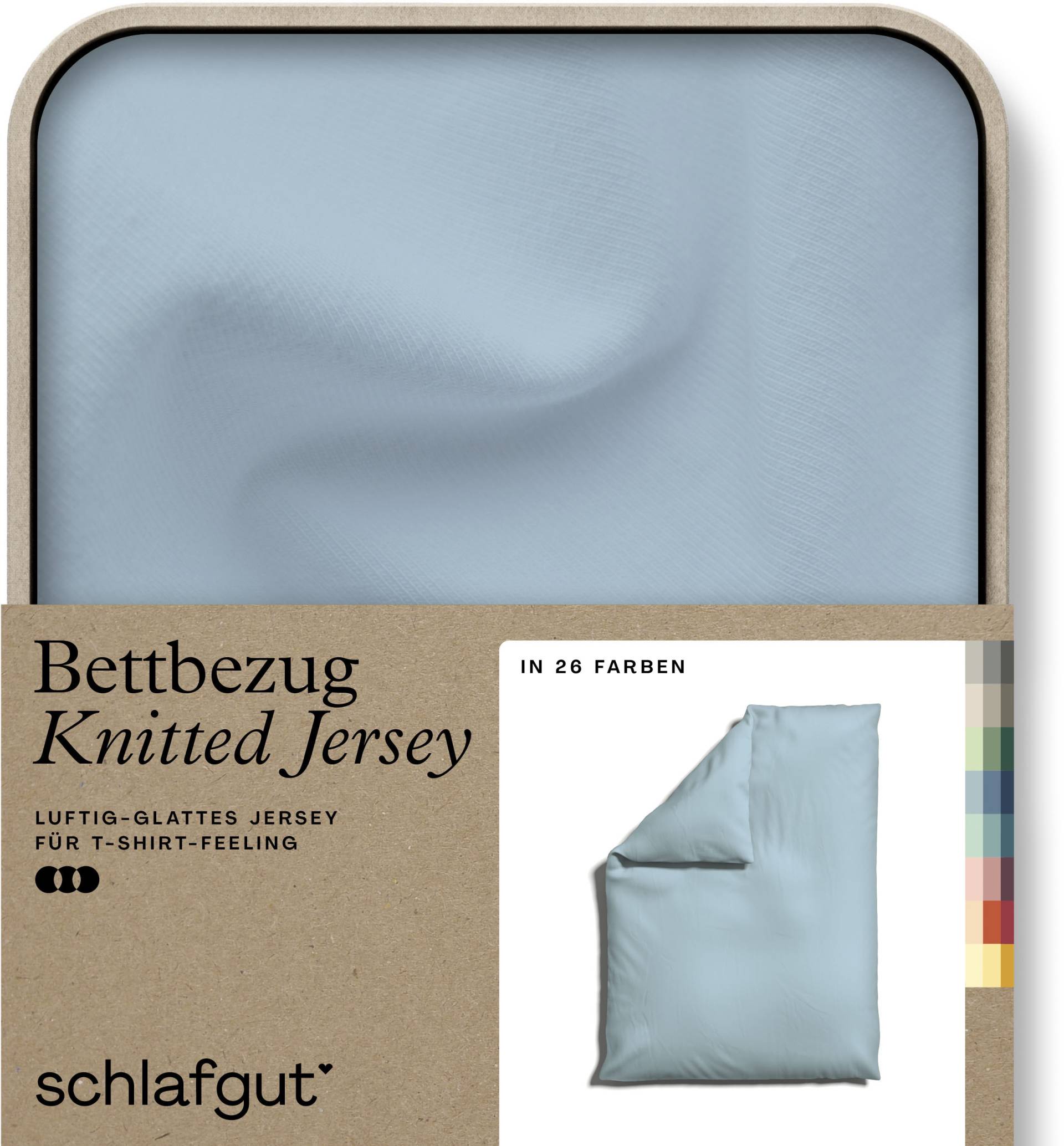 Schlafgut Bettbezug "Knitted Jersey uni, aus Bio-Baumwolle mit Elasthan, Reißverschluss", (1 St.) von Schlafgut